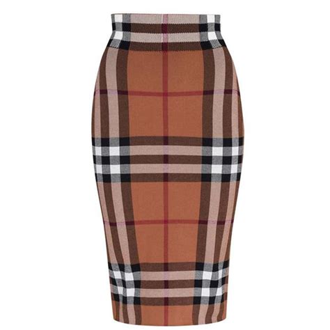 burberry london women's plaid black white pencil skirt|Burberry clothing website.